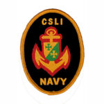 LU Navy crest woven